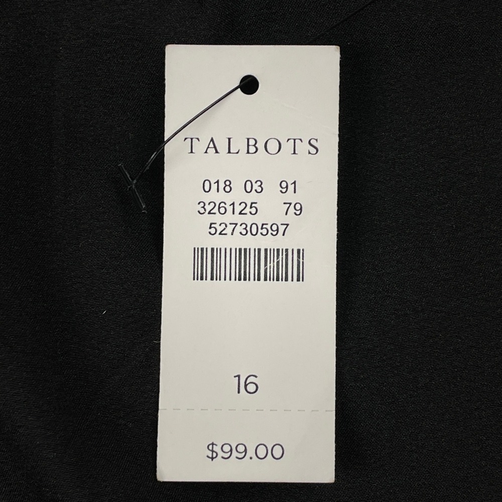 Talbots Womens 16 16W Black Pink Floral Canvas‎ Pencil Skirt Wedding Guest Work - Picture 4 of 11